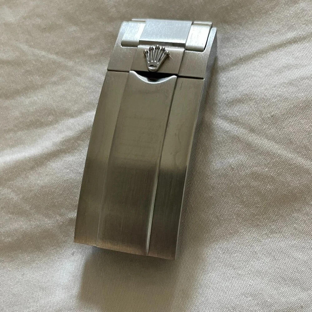 16mm x 9mm SILVER BRUSHED Deployment Buckle Clasp fit For ROLE…